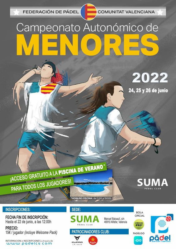 CAMPEONATO AUTONOMICO MENORES SUMA PADEL ALFAFAR