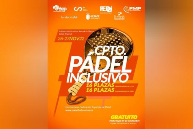 Se abre la inscripción del Campeonato de Pádel Inclusivo