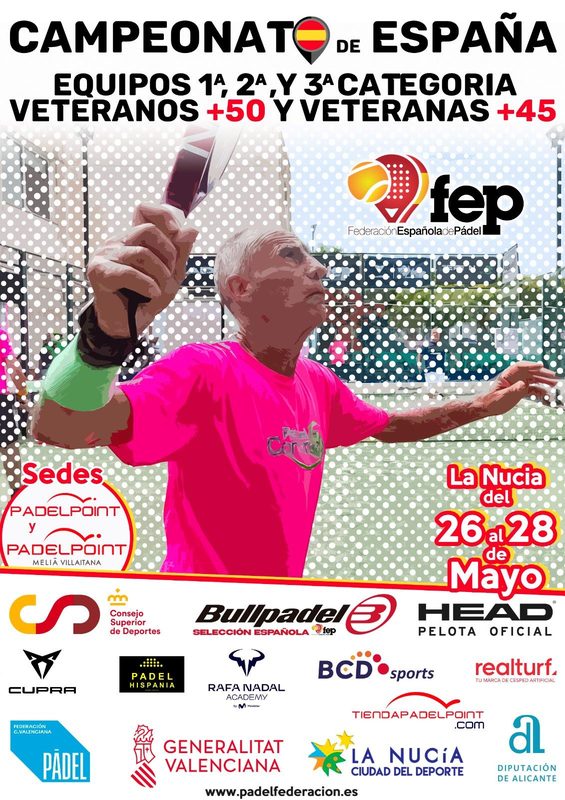 CTO. ESPAÑA POR EQUIPOS 1ª CATEGORÍA DE VETERANOS +50 Y VETERANAS +45