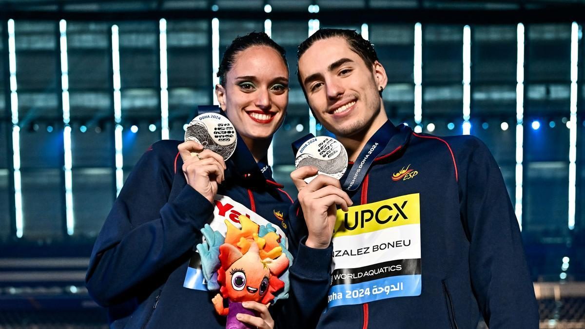 Dennis González y Mireia Hernández aseguran la plata en dúo mixto libre