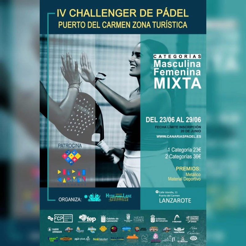 IV TORNEO CHALLENGER NACIONAL DE PADEL PUERTO DEL CARMEN ZONA TURISTICA